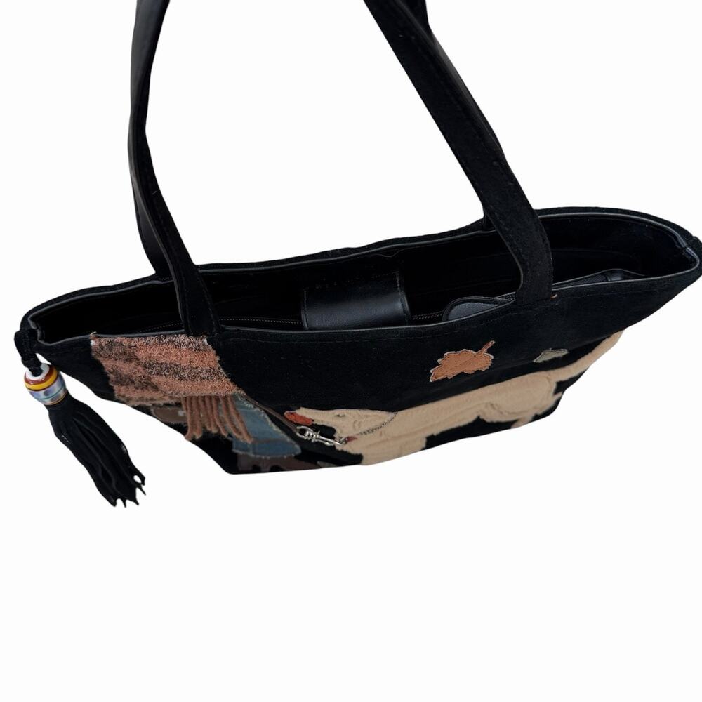 Valerie Stevens Y2K Suede Golden Retriever Applique Bag - Picture 4 of 7
